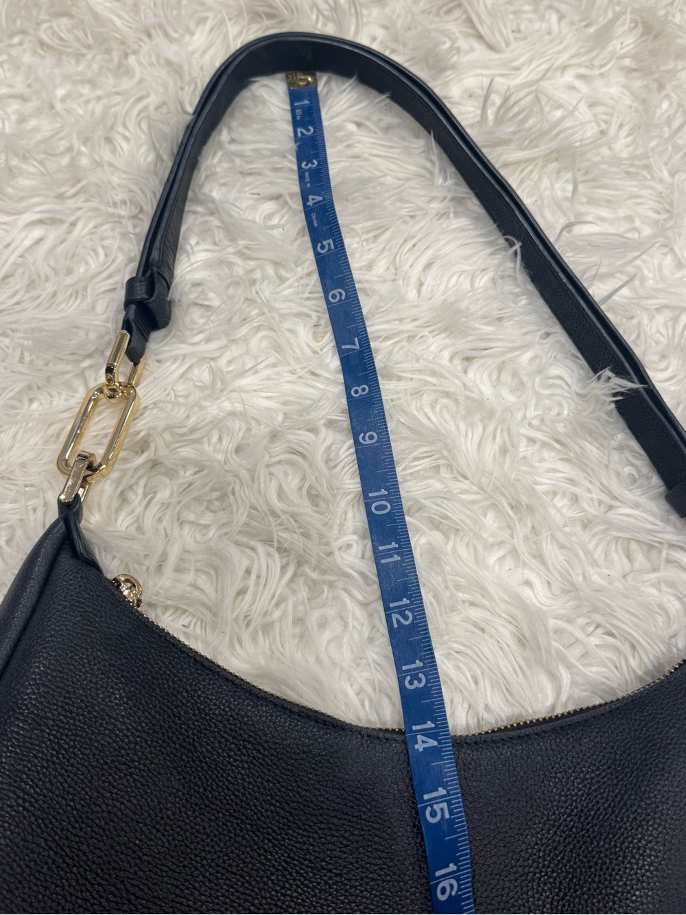 Kate Spade Kayla Pebbled Leather Shoulder Crossbody Bag Black KK055 - Picture 7 of 15